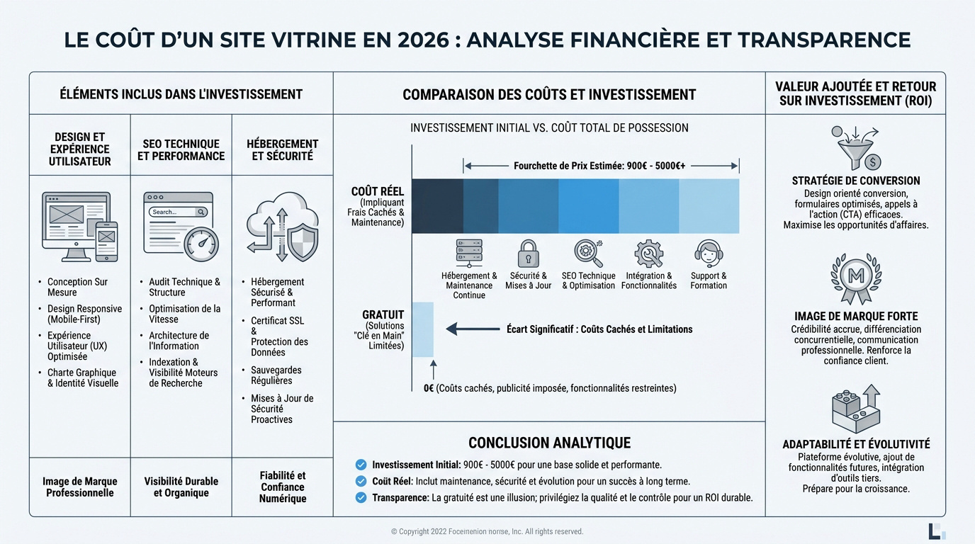 Analyse des coûts et budgets pour la création d'un site vitrine en 2026