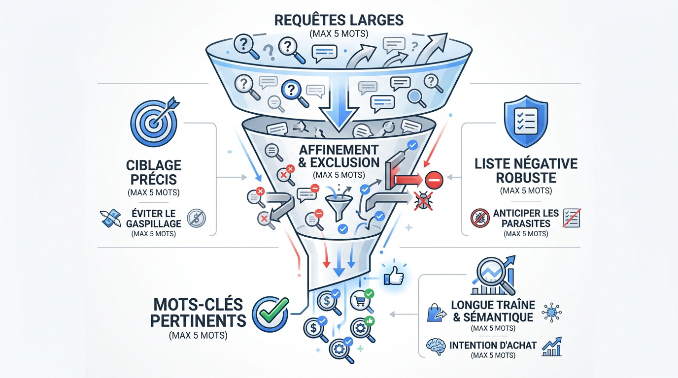Processus d'optimisation des mots-clés pour les campagnes Google Ads