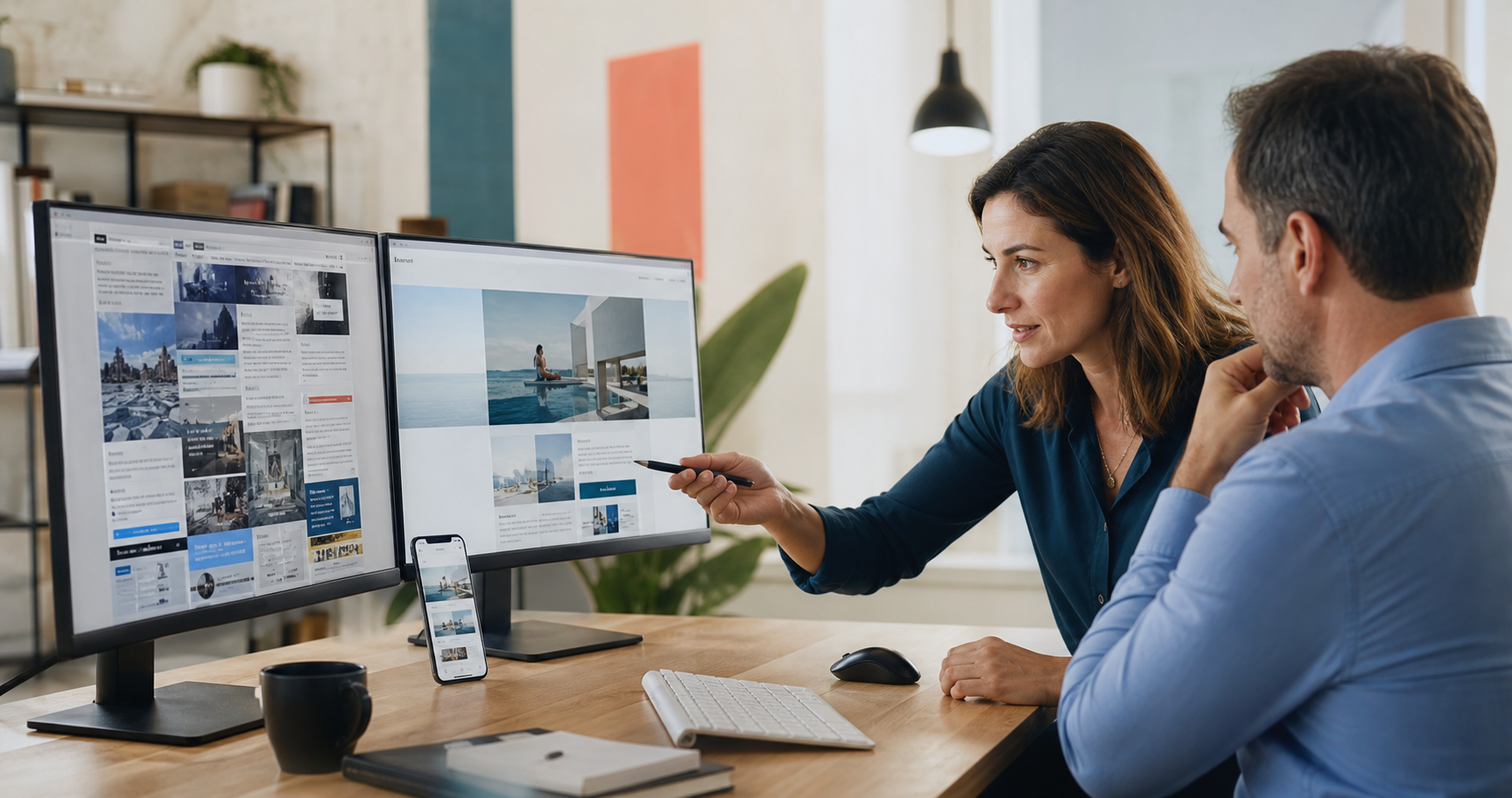 Consultante accompagnant la refonte d’un site internet